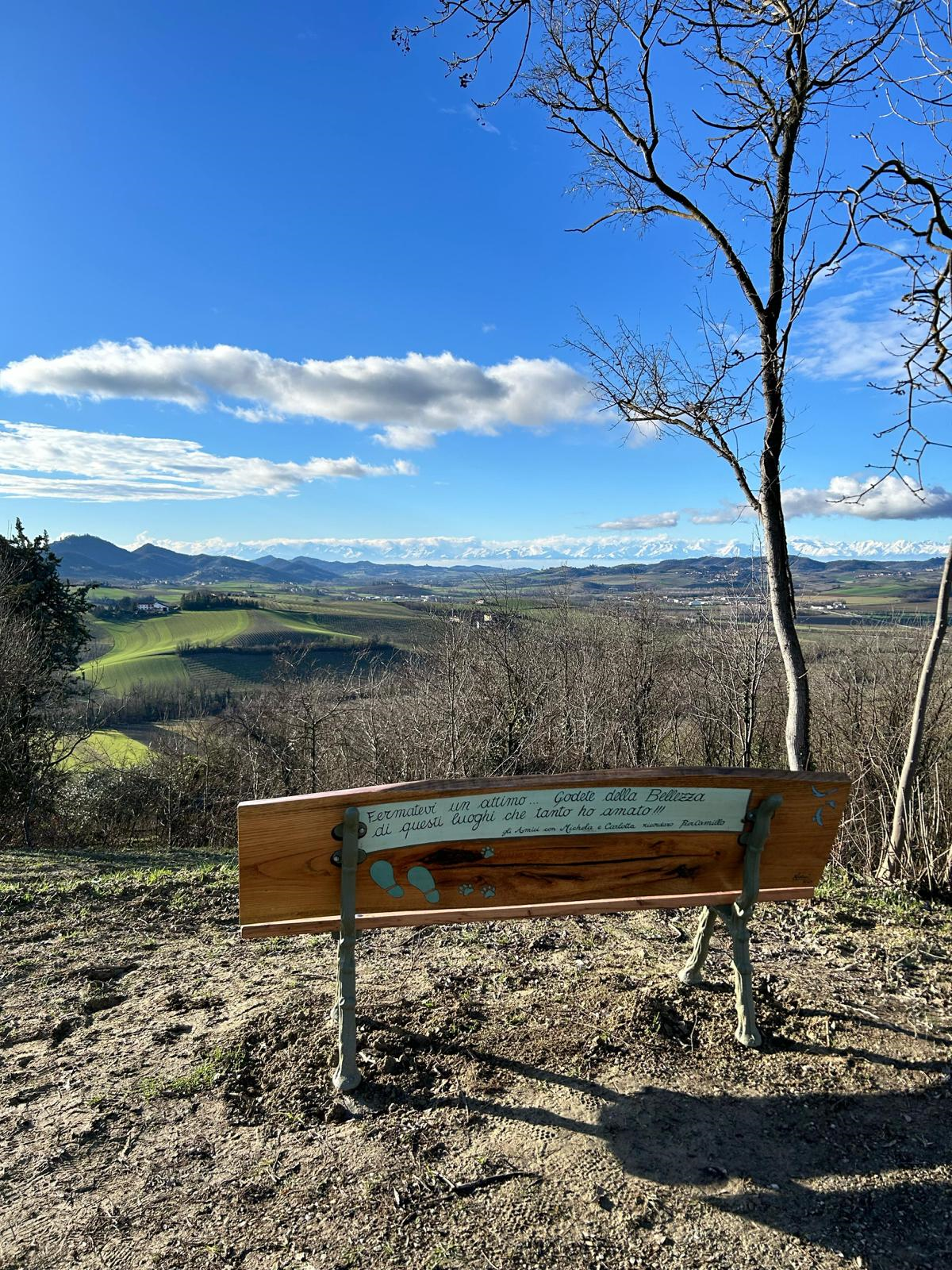 In ricordo di Pier Camillo Botto, punto panoramico Bric d'la crus