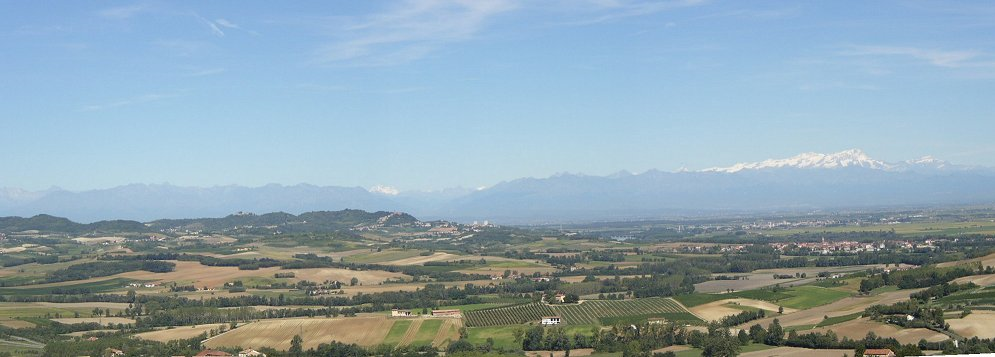 Panorama dalla Parrocchiale -Monte Rosa e Valle d'Aosta (Alfredo Frixa)